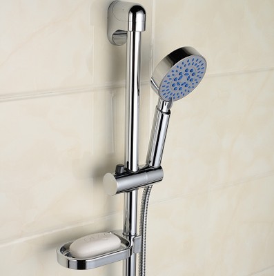 卫生间淋浴淋雨喷头套装挂墙式组合升降杆简易不锈钢花洒支架家用