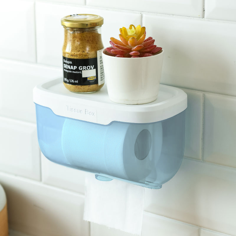 卫生间纸巾盒防水卫生纸厕纸盒免打孔创意可爱厕所马桶置物架壁挂
