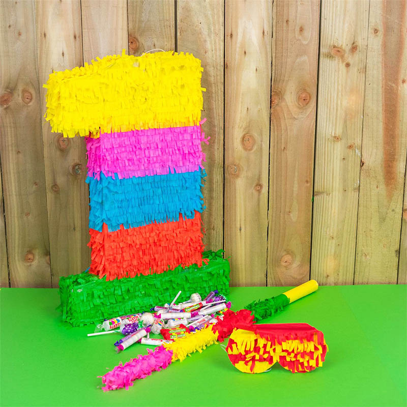 现货数字彩色立体皮纳塔Pinata砸糖填充儿童成人生日派对节日装饰