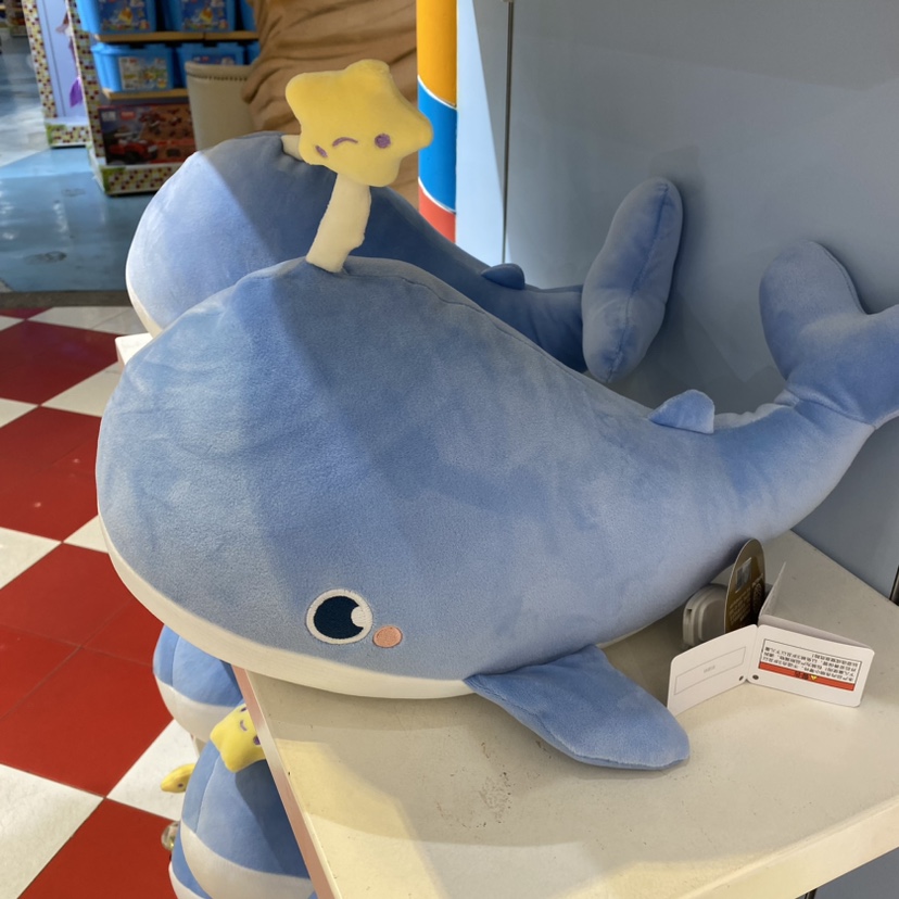 珠海长隆海洋王国旅游纪念品礼物蓝鲸超软体毛公仔毛绒玩具抱枕