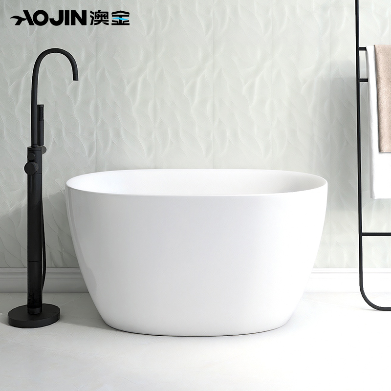 澳金欧式家用浴缸亚克力卫生间单人小户型浴缸独立式1.2M  1.3M