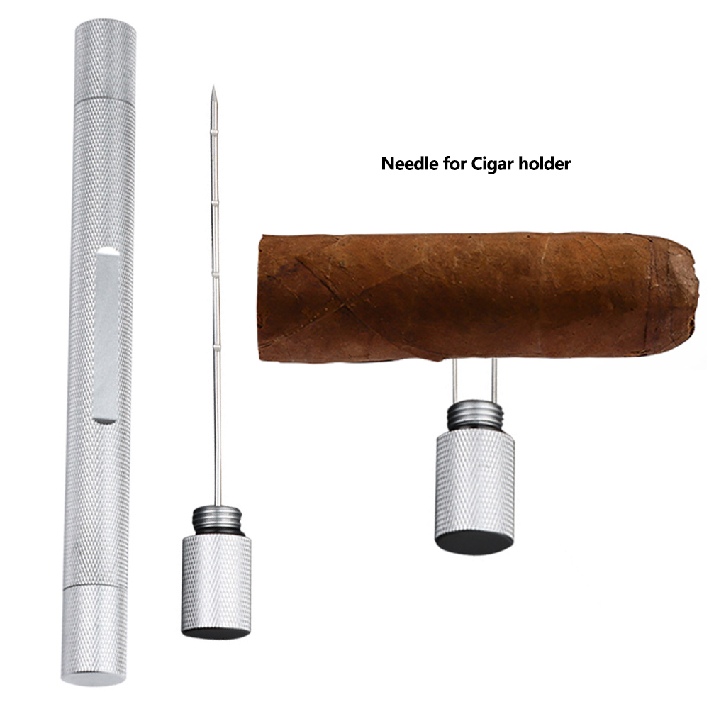 2合1雪茄通针持灰器金属针通气疏通古巴雪茄便携通烟器防烫工具