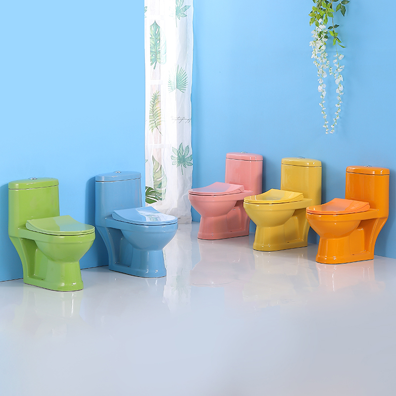 幼儿园厕所彩色马桶儿童陶瓷冲水座便器幼儿坐便器小孩厕所洁具