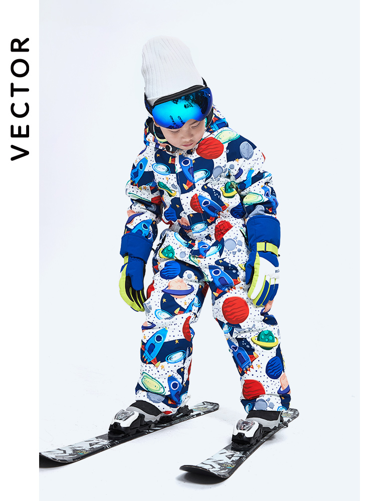 VECTOR儿童连体滑雪服男童宝宝防水保暖户外滑雪装备中大童滑雪服