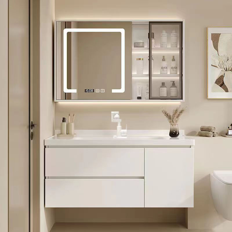 陶瓷一体盆浴室柜组合网红卫生间现代简约洗脸盆柜洗手盆卫浴套装