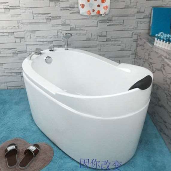 浴缸亚克力家用小户型独立式冲浪按摩家用普通浴缸1.2-1.5米