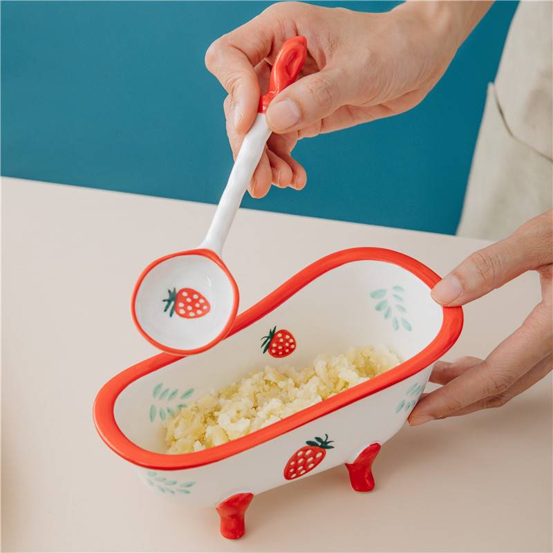 陶瓷创意浴缸碗可微波炉早餐碗可爱奇怪餐具麦片糖水冰淇淋甜品碗