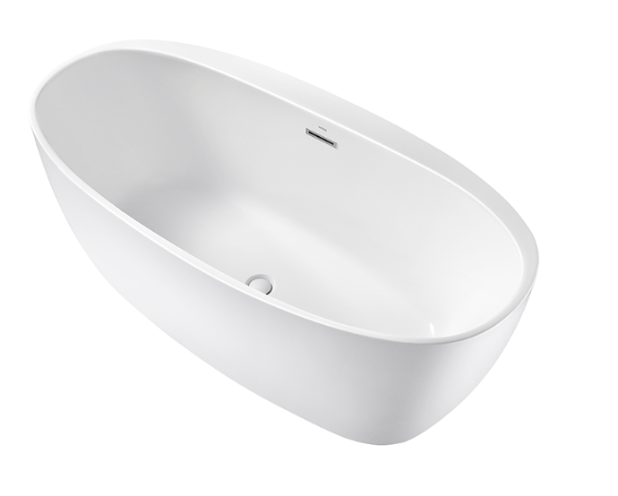 摩恩亚克力浴缸椭圆形家用独立式浴缸一体1.7米成人洗澡浴缸方形
