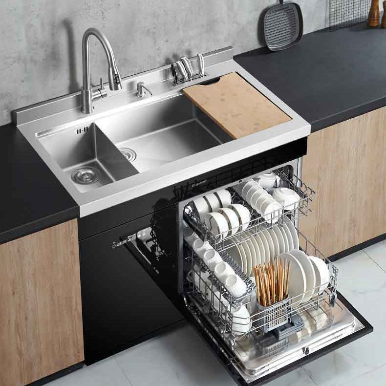 集成水槽洗碗机一体全自动洗碗机超声波独立10套消毒柜双槽