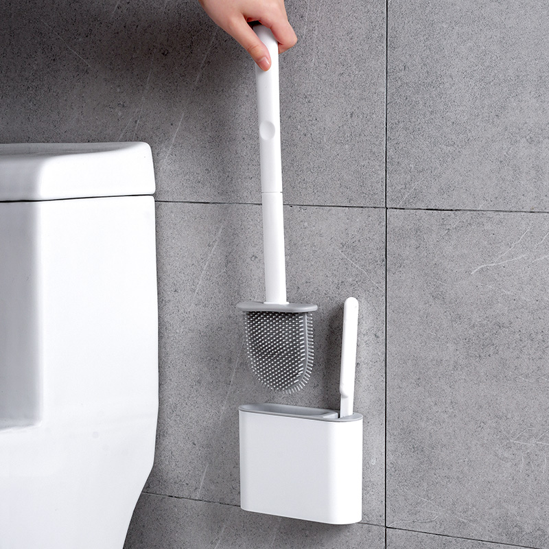 日本马桶刷无死角家用洗厕所的刷子神器壁挂式卫生间硅胶清洁套装