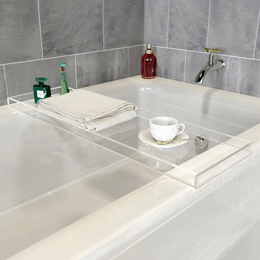 超透亚克力透明浴缸置物架多功能浴池SPA托物架环保储物架定制