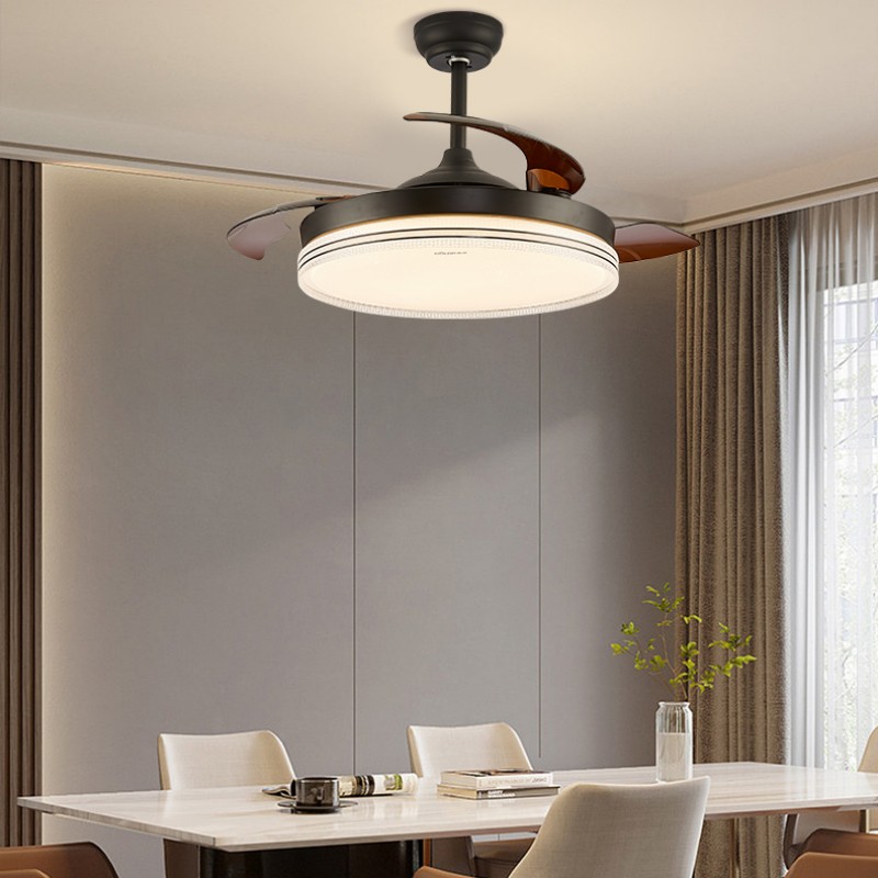 贵派现代简约家居LED变频遥控隐形餐厅客厅卧室书房通用风扇灯