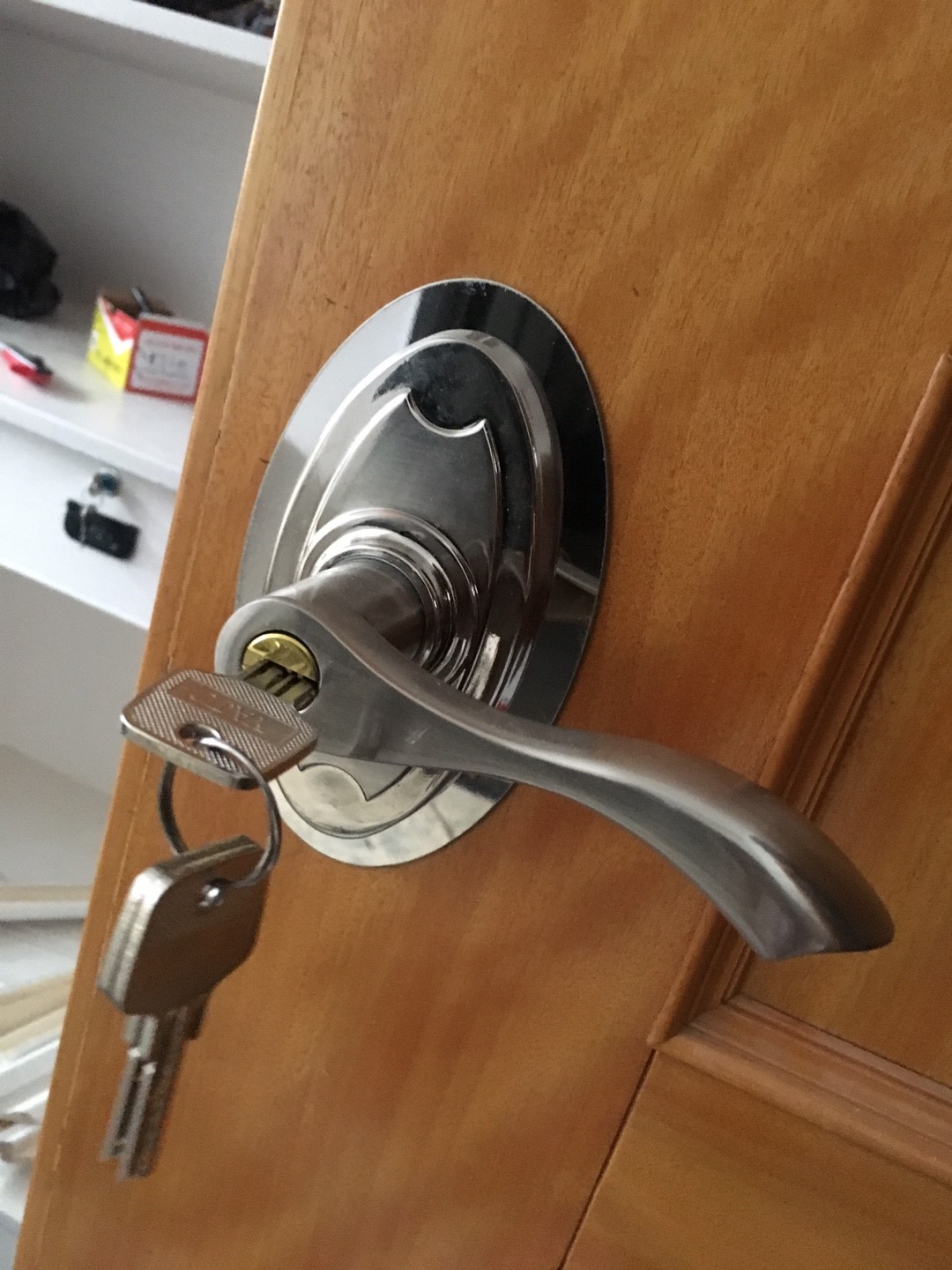 通用锁家用三杆执手卫生间门锁椭圆形球形老式通用卧室房门型