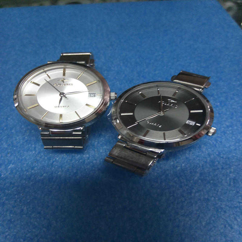 北极星石英手表全钢材质进口机芯单日历显示简约经典时尚高档腕表