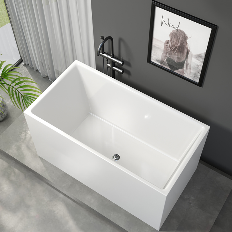 免安装家用亚克力日式小户型加深坐泡无缝浴缸独立式移动成人浴盆