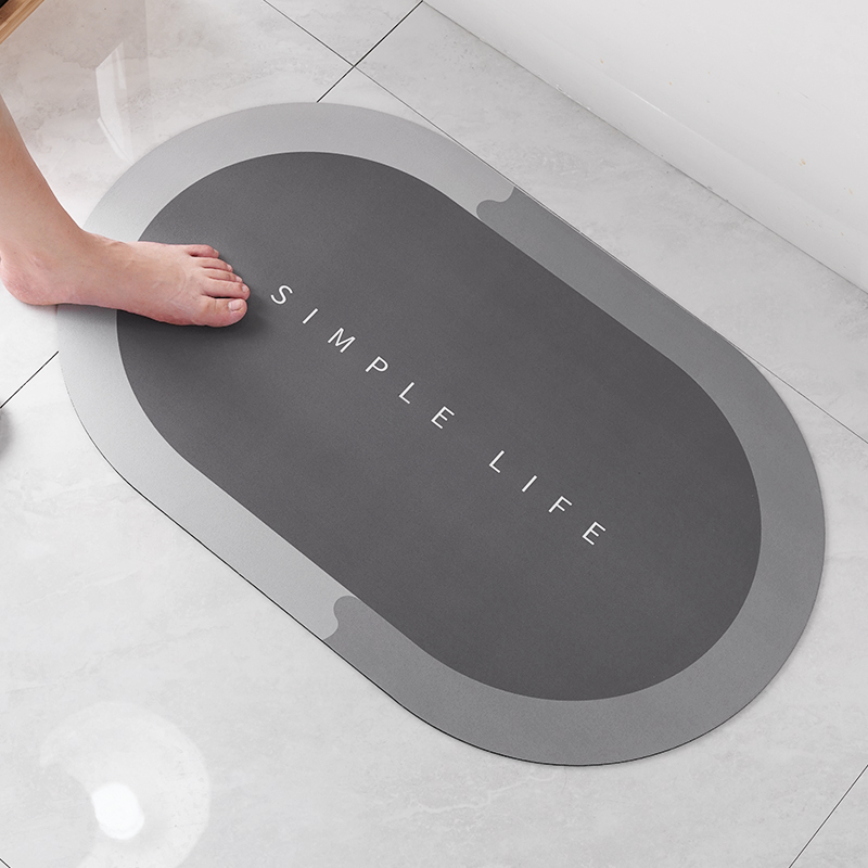 硅藻泥软垫卫生间门口地垫防滑吸水垫浴室脚垫卫浴厕所地毯硅藻土