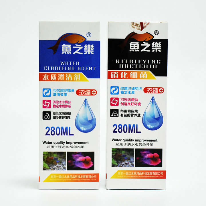 强烈推荐！红立方鱼之乐硝化菌液体 硝化细菌 水质澄清280ml瓶装