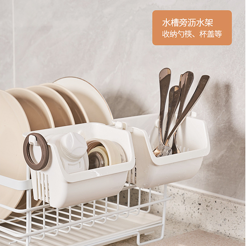 日式多用迷你厨房水槽小物收纳架挂式沥水置物架吸盘整理架冰箱挂