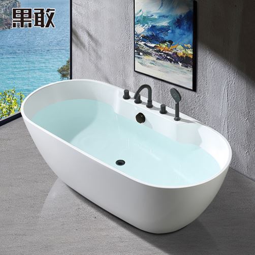 果敢亚克力成人浴缸独立式保温欧式简约浴缸1.5-1.8米037浴盆