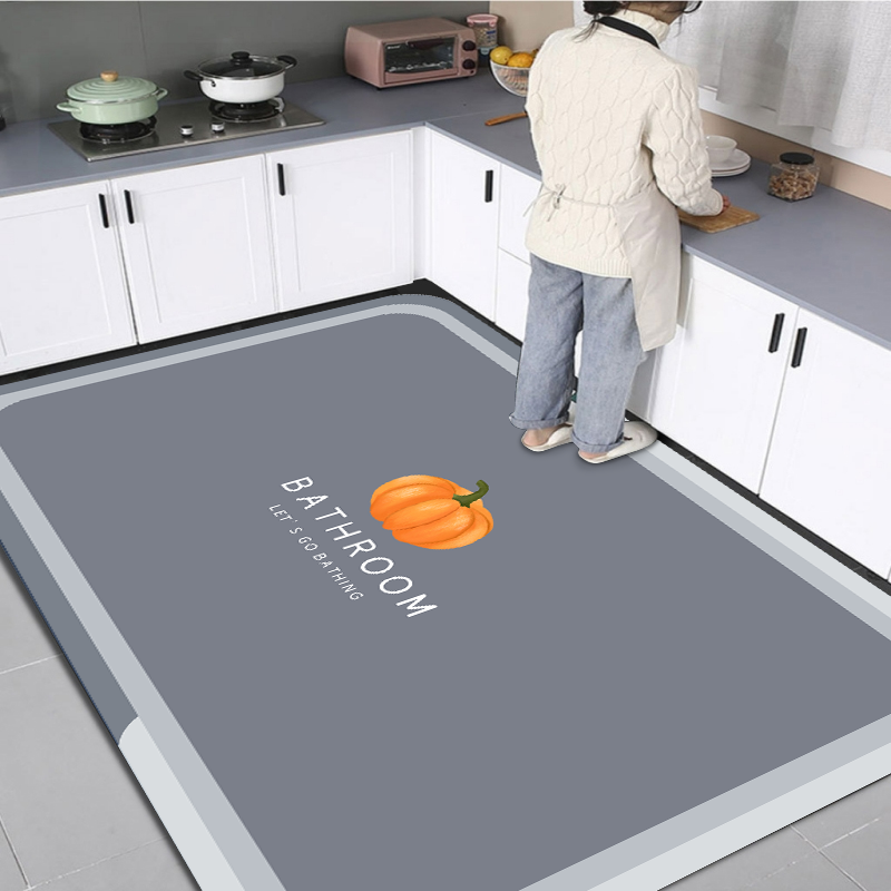 硅藻泥厨房地垫防滑防油吸水垫门口耐脏脚垫家用免洗可擦地毯满铺