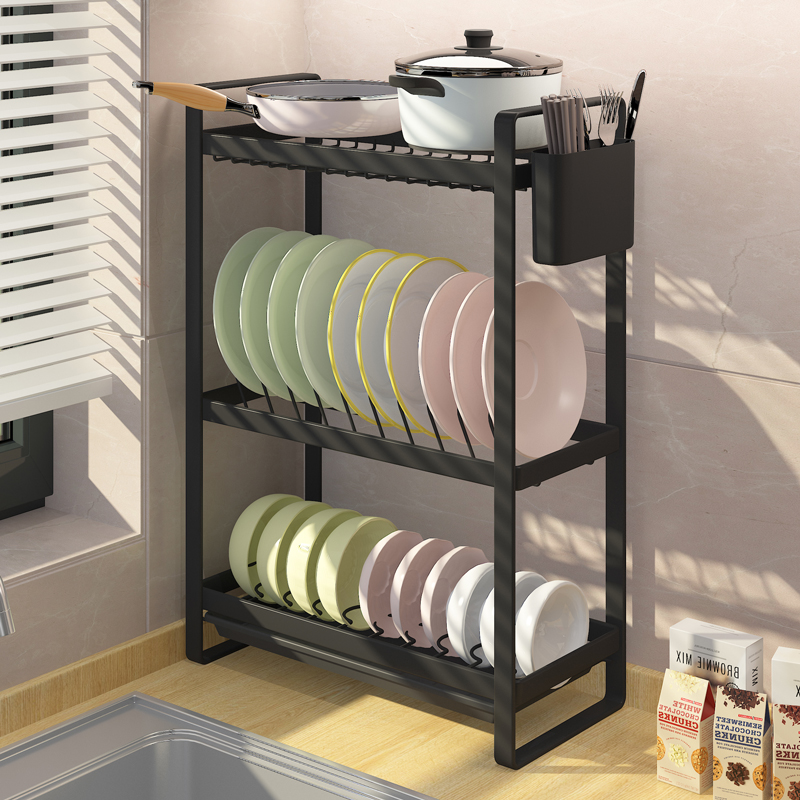 厨房置物架碗架水槽放盘子收纳架窗台家用晾小型碗碟沥水架窄款