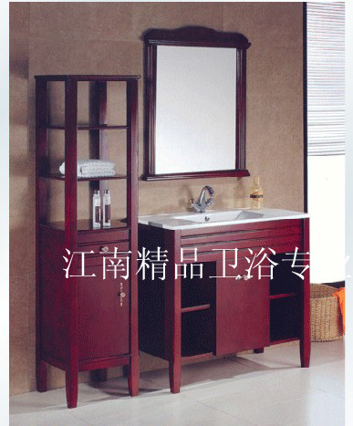 美式橡木浴室柜组合实木卫浴柜洗脸盆柜组合洗手盆柜组合XM8013