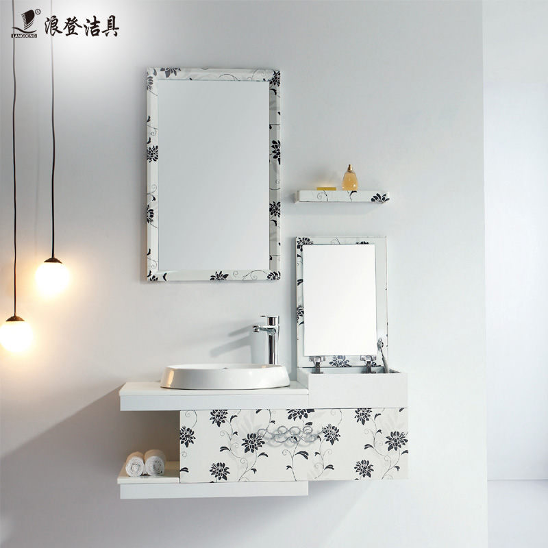 浪登洁具 浴室柜组合 不锈钢镜柜  挂墙式 卫生间脸盆柜 LD-2063