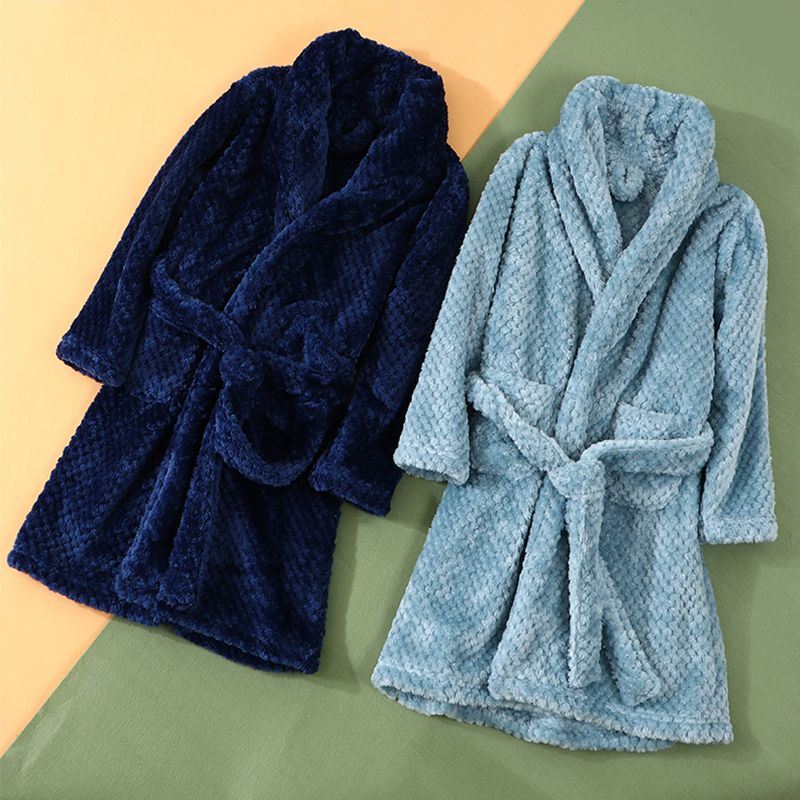 网红Autumn Winter Kids Sleepwear Robe 2020 Flannel Warm Bath