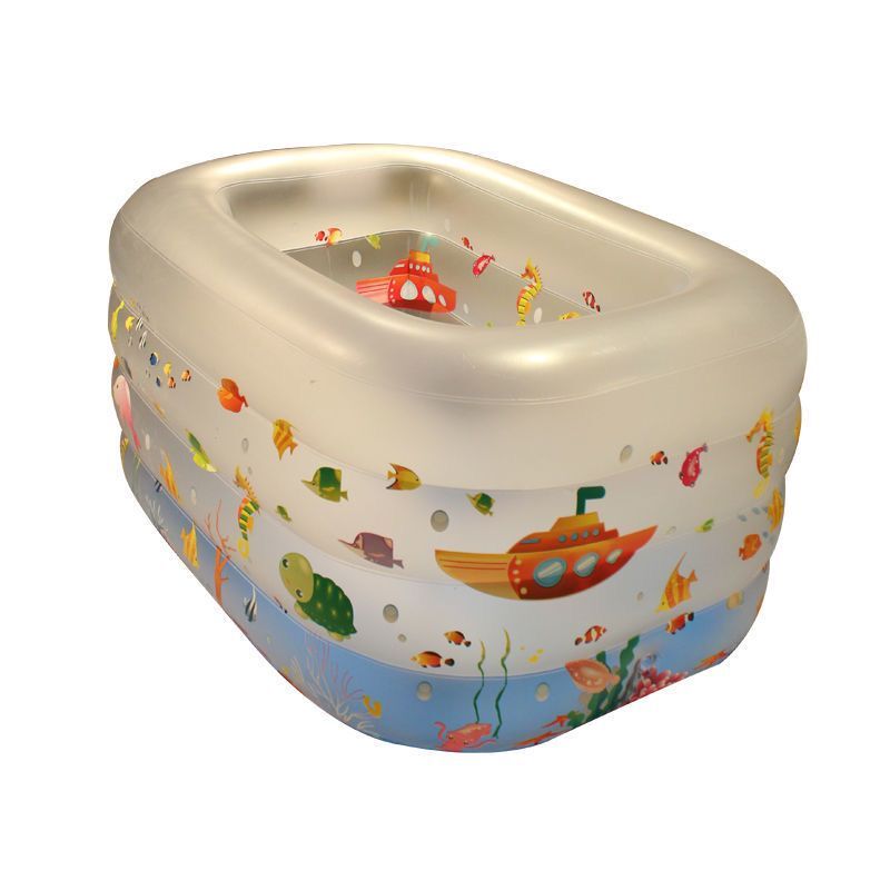 现货速发室内儿童充气游泳池洗澡浴缸海洋球池透明加厚大型可折叠