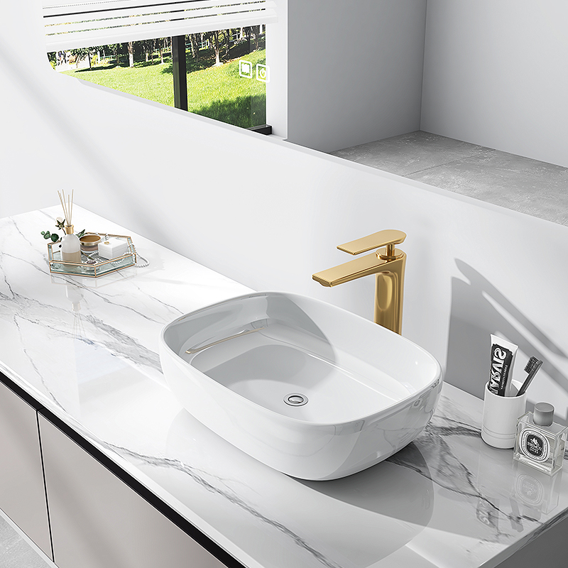 设计师定制轻奢岩板浴室柜组合现代简约卫生间洗漱洗手池洗脸盆柜