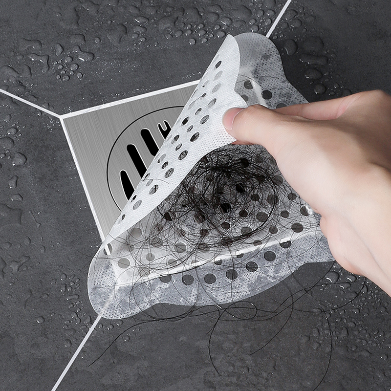 下水道浴室毛发地漏贴厨房卫生间一次性过滤网垃圾挡头发水槽防堵