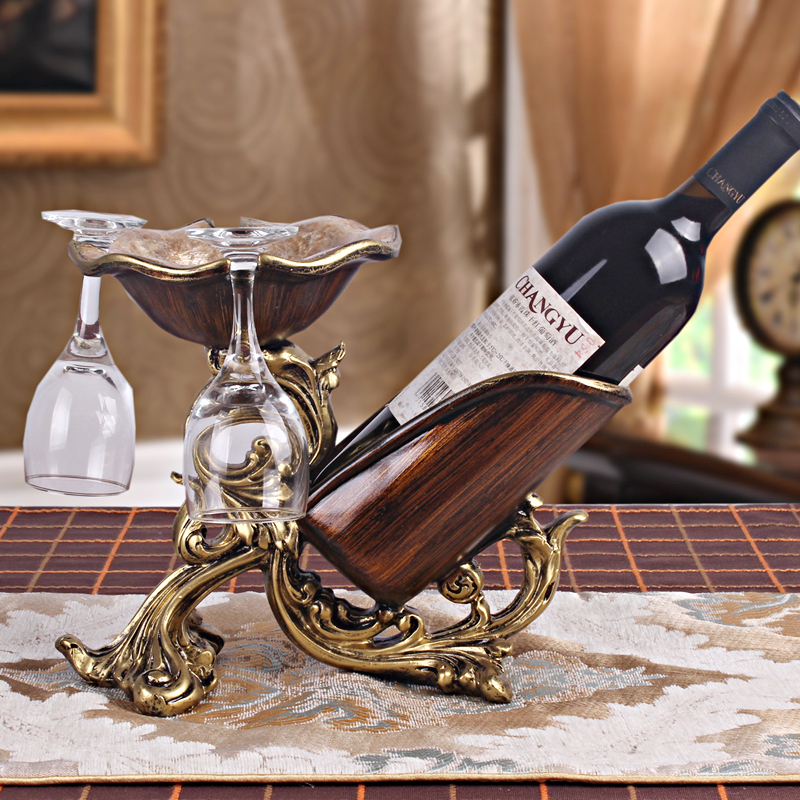销装饰品子酒柜中式创意欧式红酒D奢华古典客厅家用复古美式酒