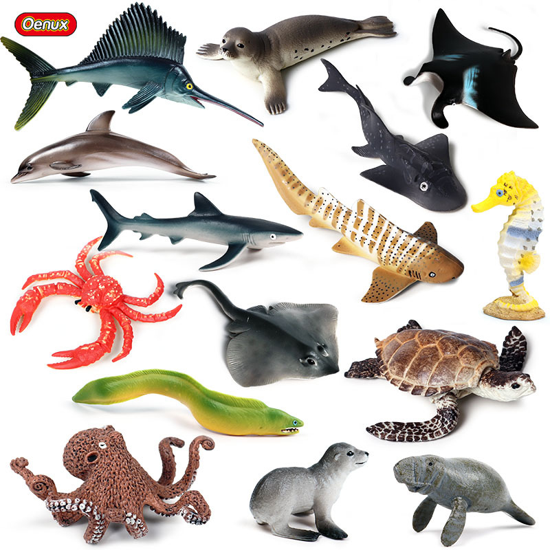 现货速发仿真鲨鱼海洋动物模型大白鲨巨齿鲨虎鲨蓝鲸章鱼八爪鱼龙