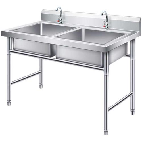 新品厨房不锈钢水槽单水槽加厚洗菜盆商用304水池洗碗池双水槽洗
