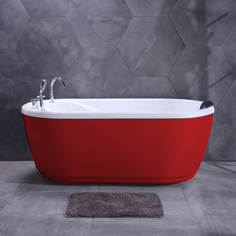 速发亚克力独立式浴缸一体式欧式浴缸家用浴缸小户型贵妃浴缸