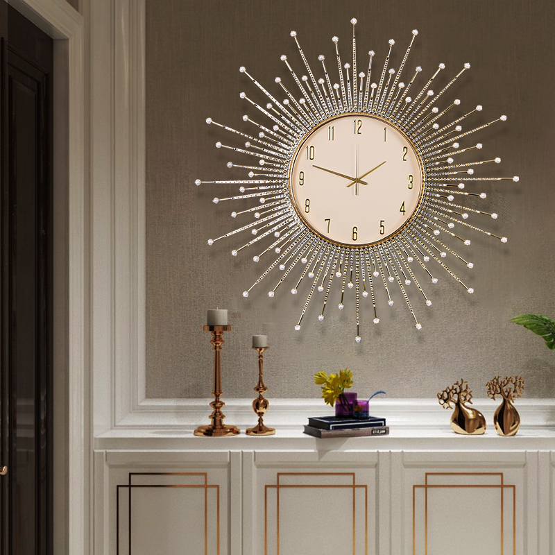 奢华艺术挂钟客厅家用时尚2022新款大气轻奢钟表现代创意静音时钟