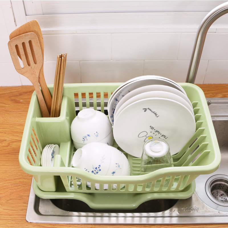 加厚塑料厨房家用放碗碟盘子餐具沥水收纳篮水槽边滴水晾小型碗架