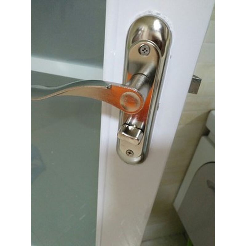 卫浴锁执手锁卫生间门锁厕所门锁单舌无钥匙套装孔距110mm 可反锁