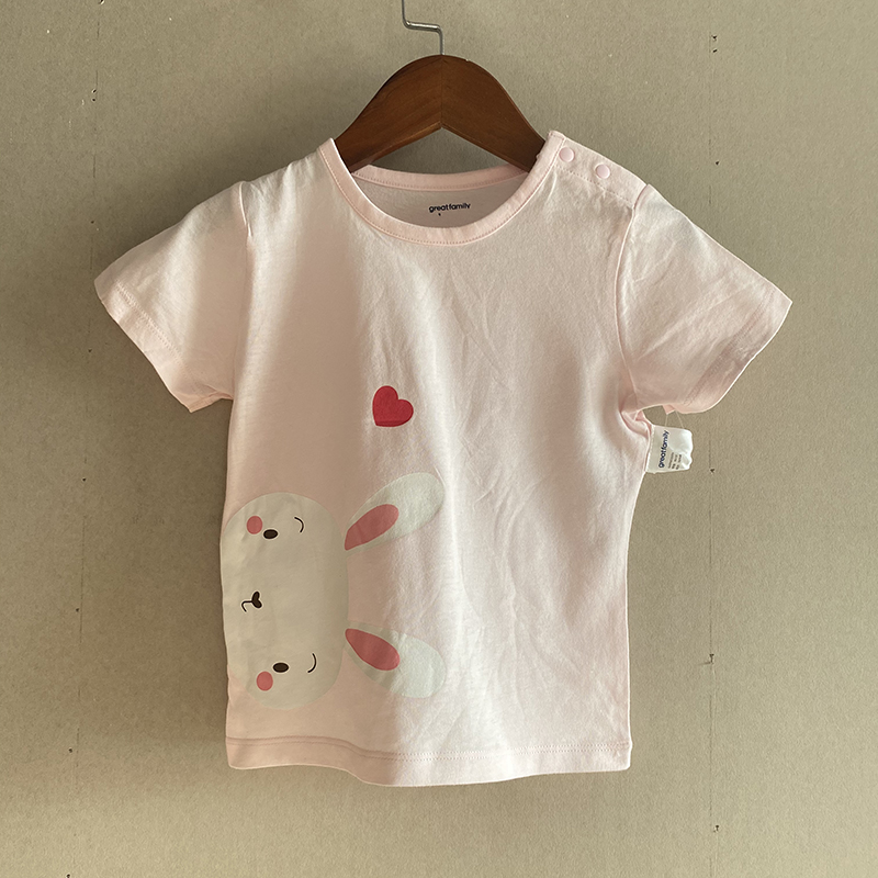 乐家夏季小童短袖T桖纯棉半袖上衣婴幼儿小码特卖