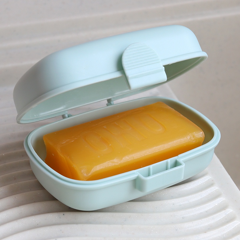 可爱香皂盒带盖便携旅行防水浴室皂托卫生间肥皂架锁扣肥皂盒大号