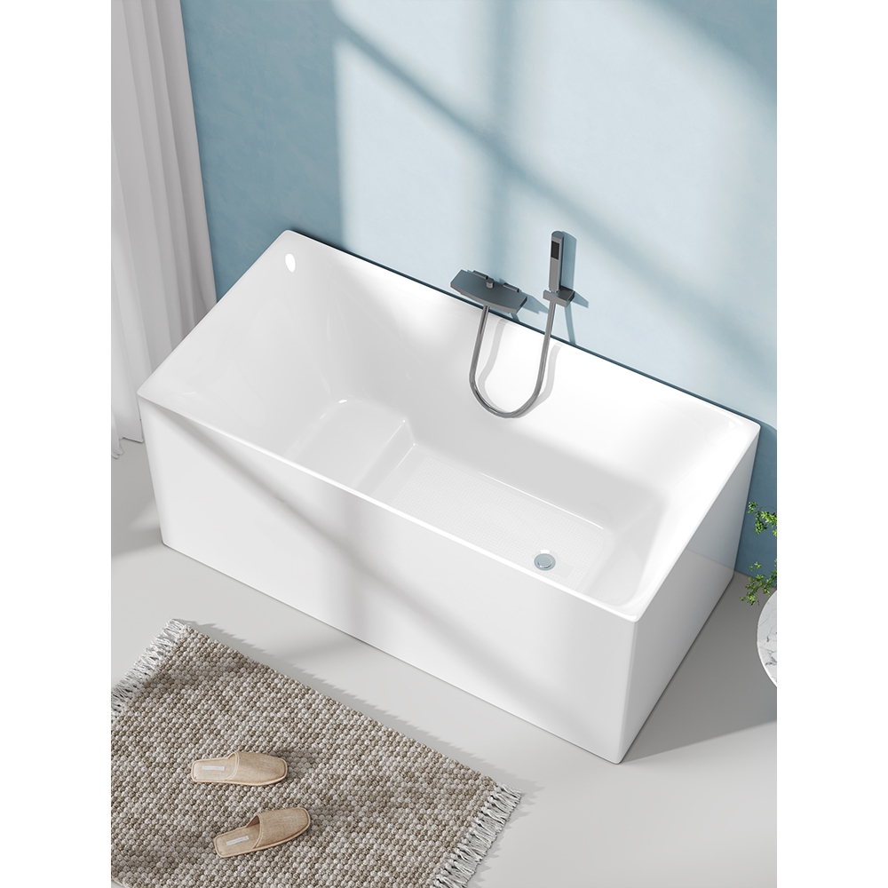 箭牌᷂卫浴浴缸家用一体陶瓷盆成人亚克力小户型免安装独立式浴缸