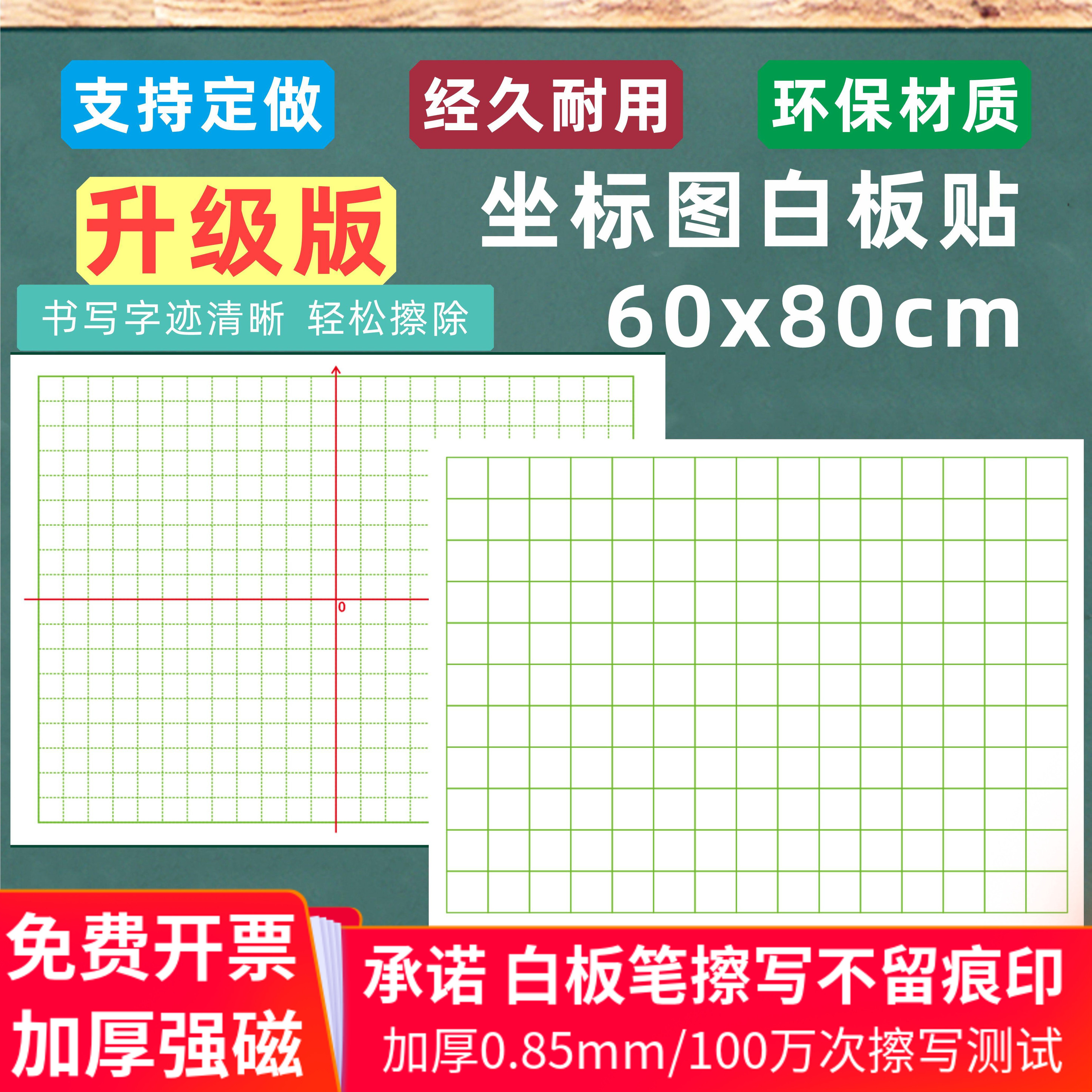 磁性XY坐标函数格白板贴数学算术格折线平移统计图点字子图黑板贴