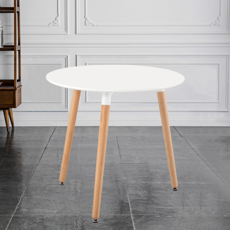 居尚高现代创意小户型圆桌简约时尚实木餐桌椅组合咖啡厅洽谈桌子