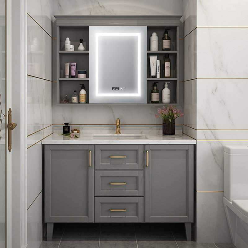 HHSN辉煌卫浴美式浴室柜组合橡木卫浴柜智能镜柜实木北欧洗手台