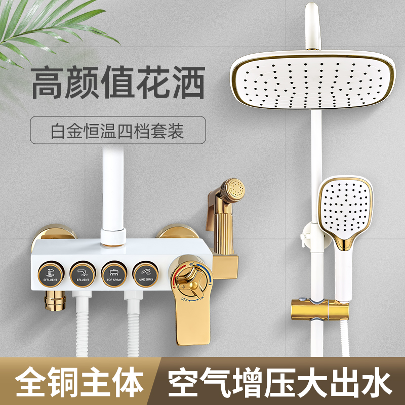 德国日本进口恒温淋浴花洒套装全铜淋雨喷头增压沐浴洗澡家用卫生