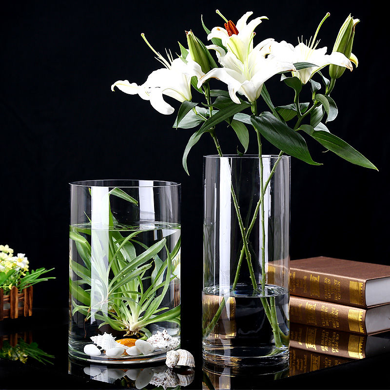 特大号透明玻璃花瓶婚庆路引客厅插花富贵竹水培绿萝水养落地摆件