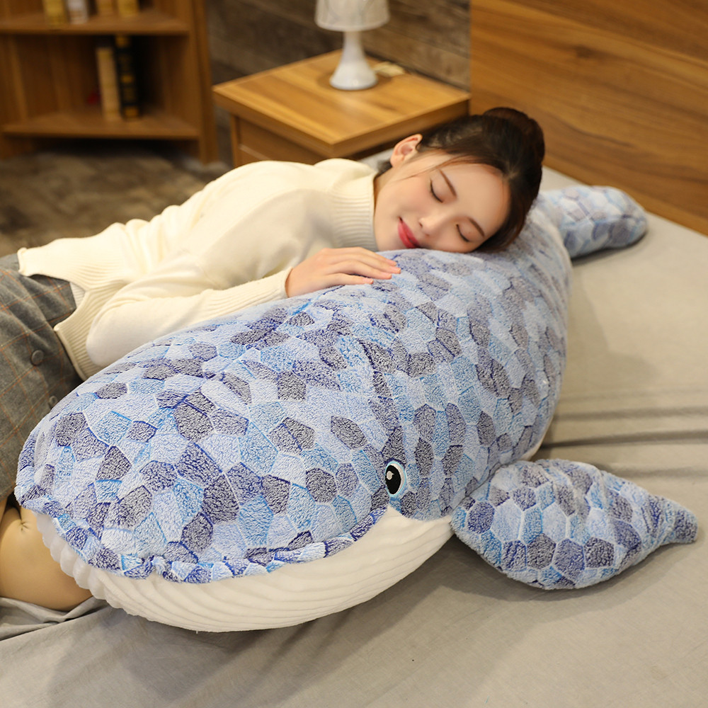 卡通小鲸鱼公仔抱枕毛绒玩具超大蓝鲸布娃娃玩偶男生床上陪睡礼物