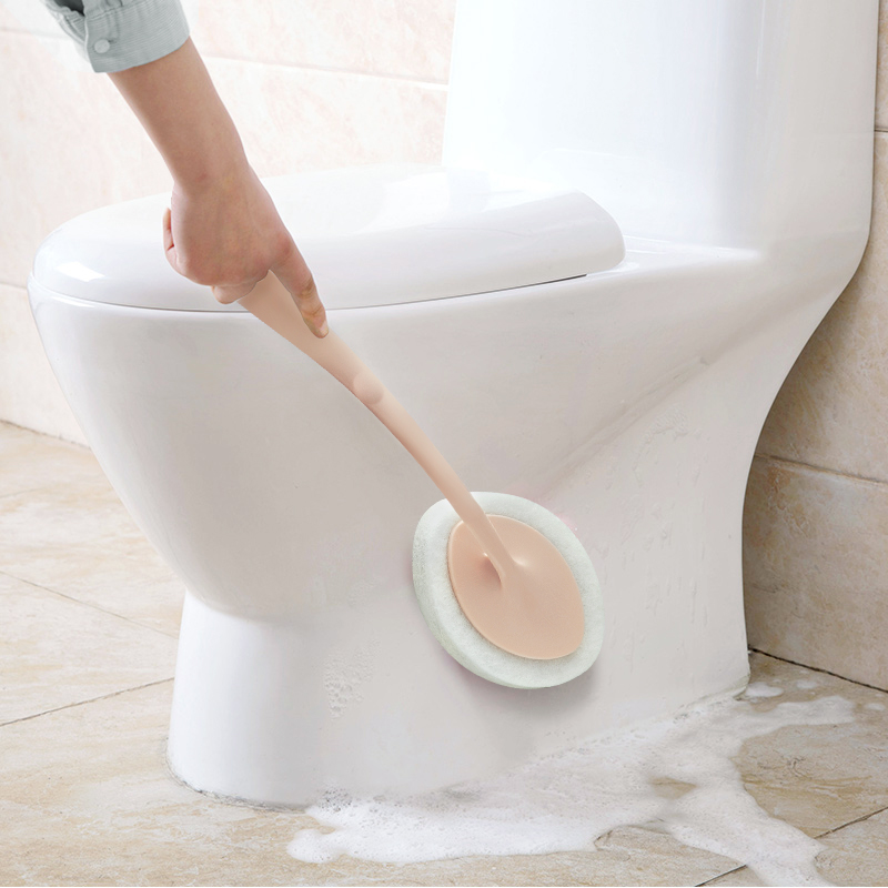 家用卫生间墙壁清洁手柄清洁刷浴缸刷浴室瓷砖马桶水池长柄海绵刷
