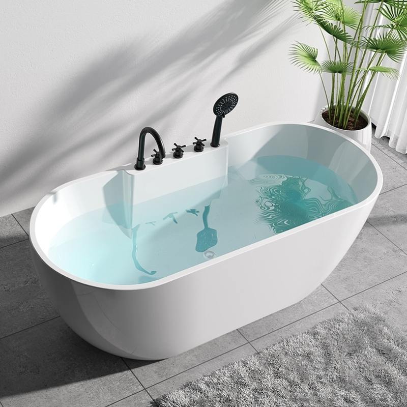 小型浴缸无缝一体可移动家用轻奢小户型日式深泡单人水疗小型独立