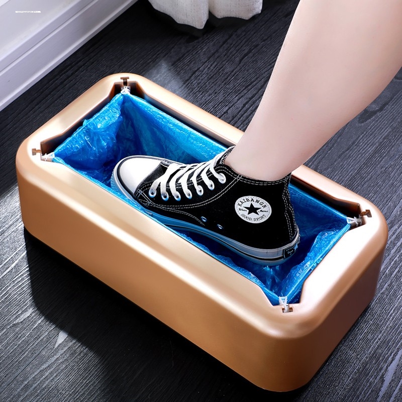 室内自动鞋套机专用一次性鞋套家用T型卡扣脚套厚塑料防水无纺布